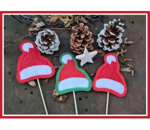 Stickserie ITH - 17 Blumenstecker Xmas